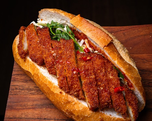 Chicken Schnitzel Banh Mi