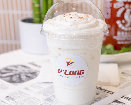 Coconut milk with salted cream