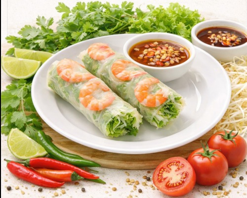 A3-Rice paper rolls Prawn
