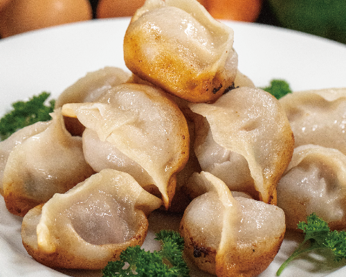 12pcs Chicken & Shrimp Pan Fried Dumplings 鸡肉虾仁煎饺