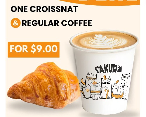 Regular Latte + Croissant