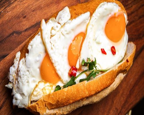 Fried Eggs Banh Mi