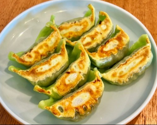 101V. Pan Fried Vegetarian Dumplings 煎素饺 8pc