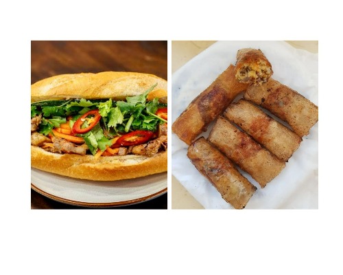 BANH MI + 2 SPRING ROLLS