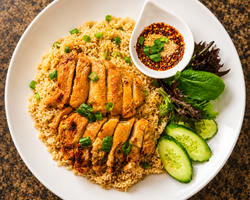 BBQ Chicken &  Egg Fried Rice