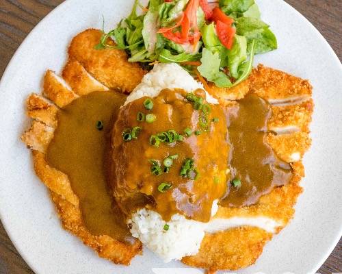 Chicken Katsu Curry with Rice and Miso Soup