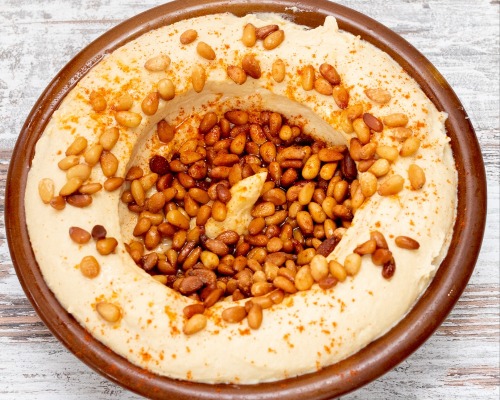 Hummus with Pine Nuts