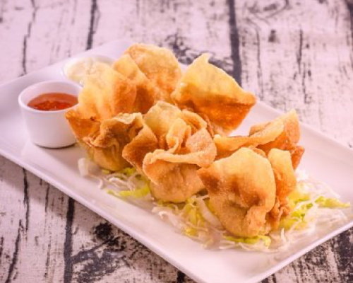 <炸云吞 鸡肉虾>Fried wonton chicken&prawn  （6pcs）