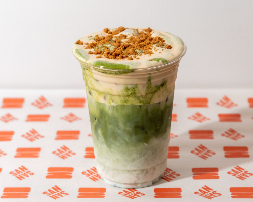 Brown Sugar Cookie Iced Matcha