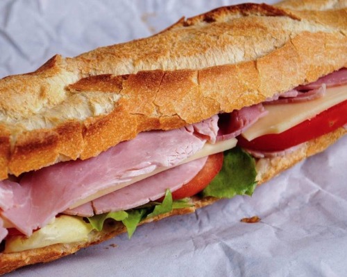 Ham & Cheese Salad Banh Mi