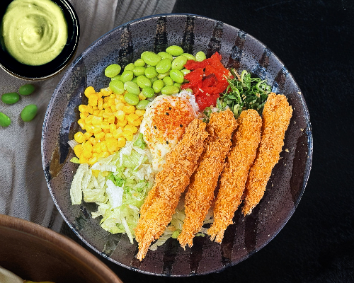 Rice Bowl - Fried Prawn with Wasabi Mayo