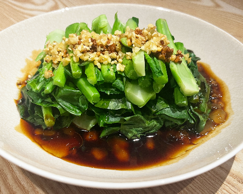 Blanched Chinese Broccoli with Vegetarian Oyster Sauce