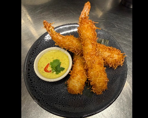 Coconut Crumbed Prawns (3)
