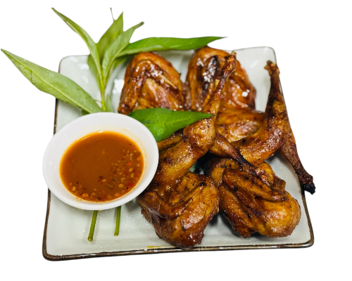 Cút Nướng Chấm Cheo — Grilled Quail (2)