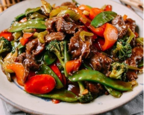 Beef with mixed Vegetables in Oyster Sauce