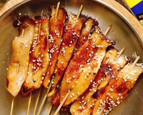 烤杏鲍菇 /串Grilled King Oyster Mushroom