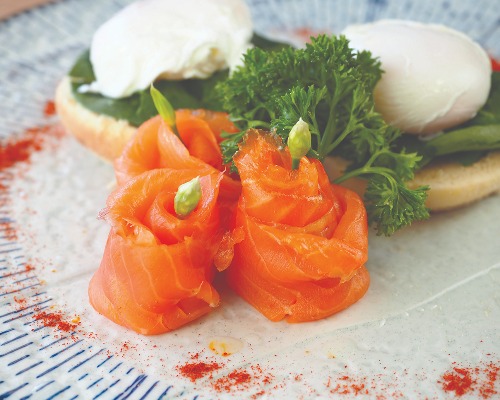 3. Salmon Eggs Hollandaise