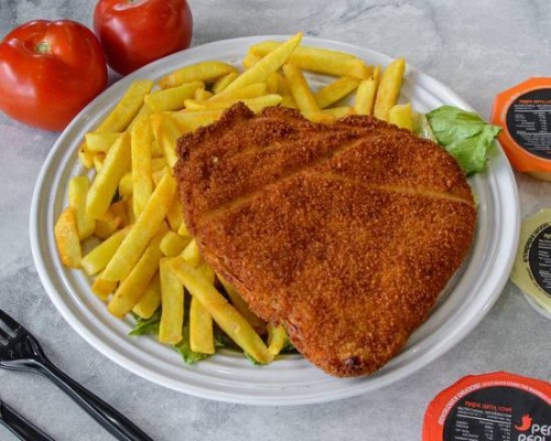 Chicken Schnitzel & Chips