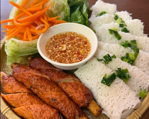 Sugarcane Prawn with Fine Rice Vermicelli