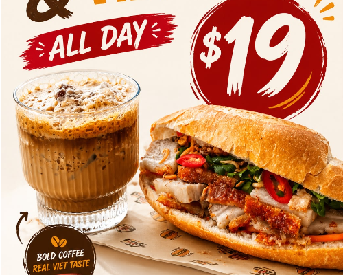 Banh Mi & Coffee Combo