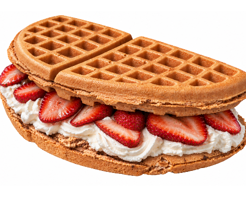Whipped Cream and Fresh Strawberry