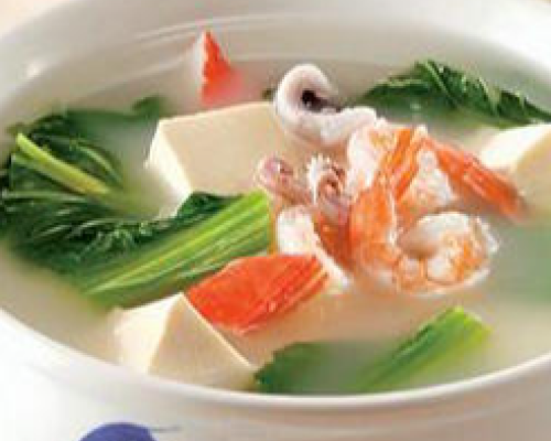 <海鲜豆腐汤 小碗>Seafood & Tofu Soup small size