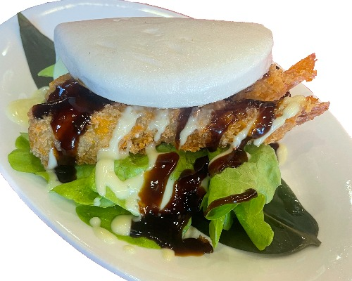 14. STEAM BUN WITH Crumbed PRAWN炸虾化包