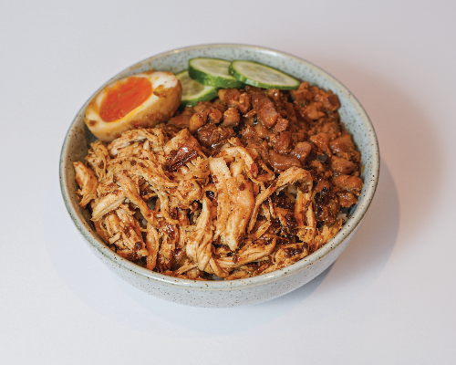 Combo Rice 雞滷飯 (Shredded Chicken & Braised Pork)