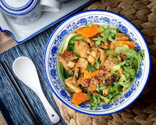 Braised Lamb Dry Noodle 黄焖羊肉拌面