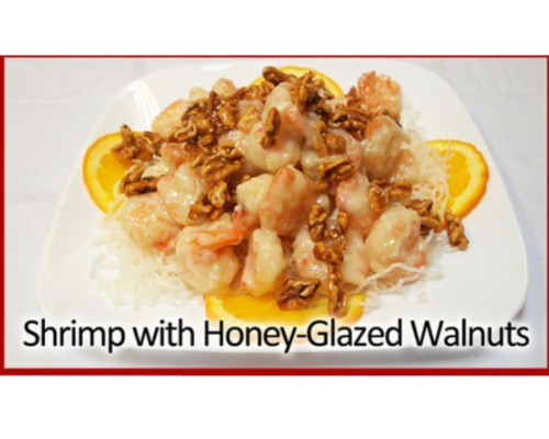 Shrimp with Honey-Glazed Walnuts