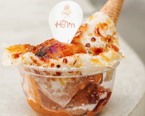 Thai Tea Brulee Mochi