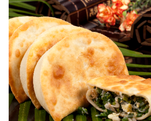 <韭菜盒子>Crispy Leek and Egg Big Dumplings （2pcs）
