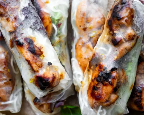 Grilled Chicken Rice Paper Rolls (2 pcs)