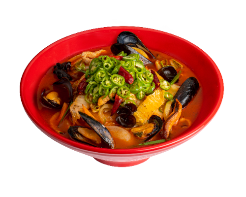 Gochu Jjamppong Noodle (super spicy) 特辣海鲜汤面