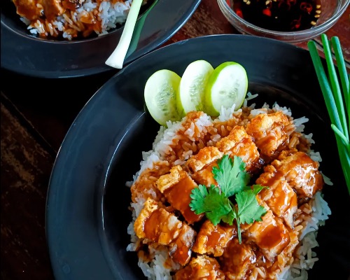 Crispy Pork Belly with Red Sauce - One of Staff Favourite 