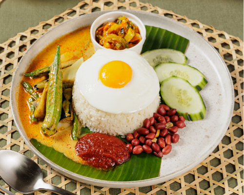 (KP05) Vegetarian Nasi Lemak Curry Vegetables