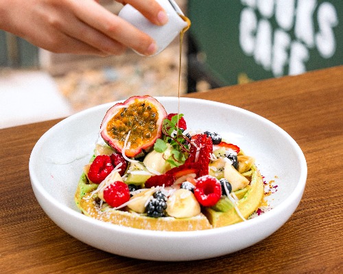 Authentic pandan waffle