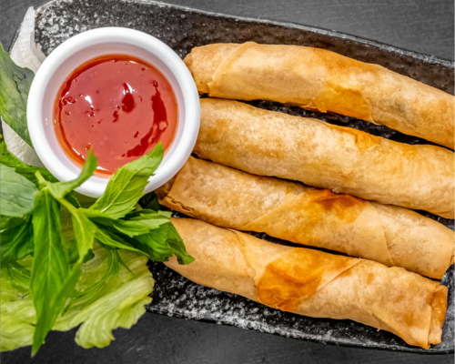 1.Meat Spring Rolls (4pcs)