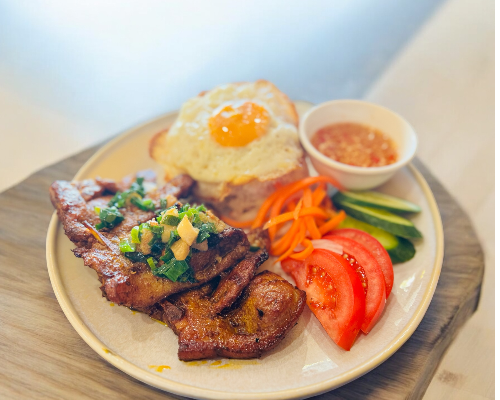 Cơm Sườn — Pork Chop on Rice