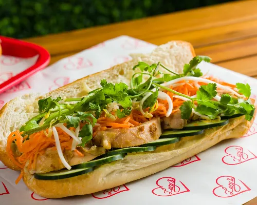 Lemongrass Chicken Banh Mi (VG)