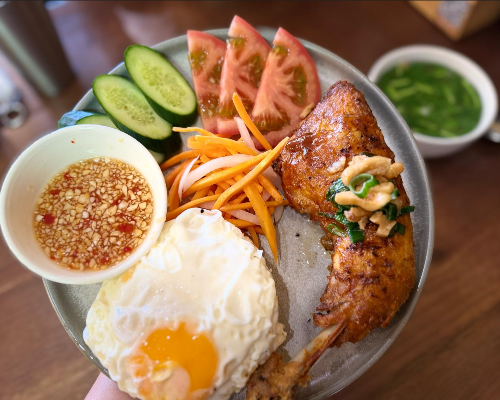 Cơm Đùi Gà Nướng — Special Marinated Chicken on Rice