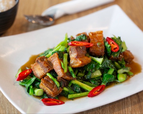 Crispy Pork Belly - Chinese Broccoli