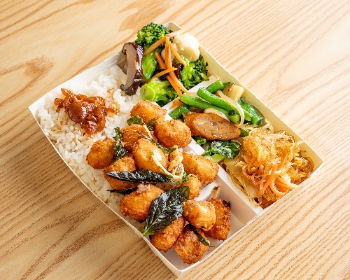 椒鹽魷米花便當/ SALT AND PEPPER CALAMARI BENTO