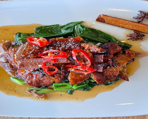 Duck Plum Sauce &  Rice