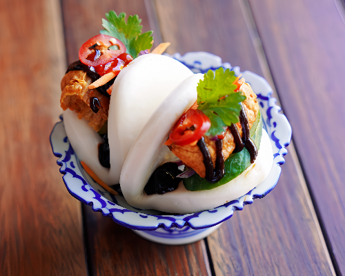 Crispy Pork Belly Bao Buns