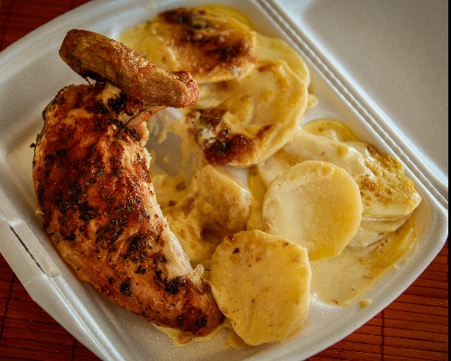 Hot Meal Pack ( Chicken with scallop patatoes )