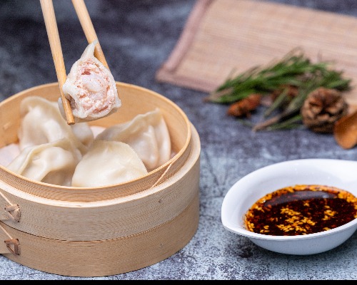 4pcs Chicken & Shrimp Steamed Dumplings 鸡肉虾仁蒸饺