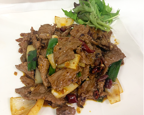 Stir Fried Lamb Fillet with Special Chilli Sauce 老干妈炒羊片