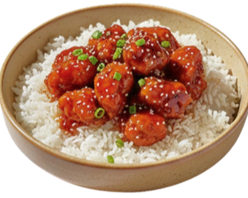 COM BBQ  烧味饭 vegan BBQ Rice